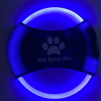 HKM-133779 Dog Flying Discs Light Glowing LED LuminousTrainning Interactive Toys Game Flying Discs Dog Toy Pet Dog Accessories