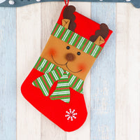 HKM-133779 Large Cloth Christmas Gift Bag for Holiday Decorations and Ornaments - 38CM x 19CM
