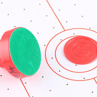 HKM-133907 Mini Wooden Air Hockey Table Top Game Set for Indoor Fun - Ages 3+