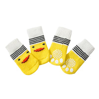 HKM-134035 Cozy Cotton Pet Socks Set for Dogs and Cats - Anti-Slip Design in Various Colors