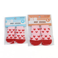 HKM-134035 Cozy Cotton Pet Socks Set for Dogs and Cats - Anti-Slip Design in Various Colors