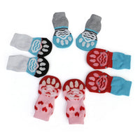 HKM-134035 Cozy Cotton Pet Socks Set for Dogs and Cats - Anti-Slip Design in Various Colors