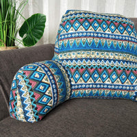 HKM-134163 Bohemian Reading Pillow with Armrests - Multi-functional Back Support Cushion for Bed, Sofa, and Chair