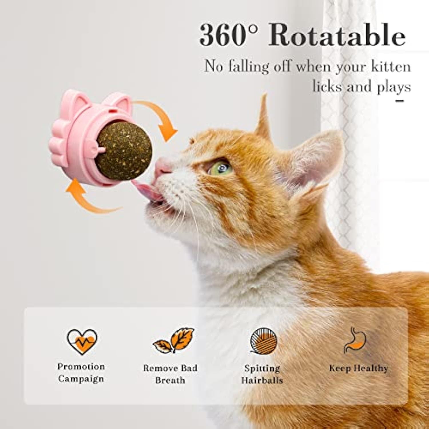 HKM-134163 Catnip Wall Balls for Cats - Natural Dental Chew Toys for Healthy Teeth and Playtime