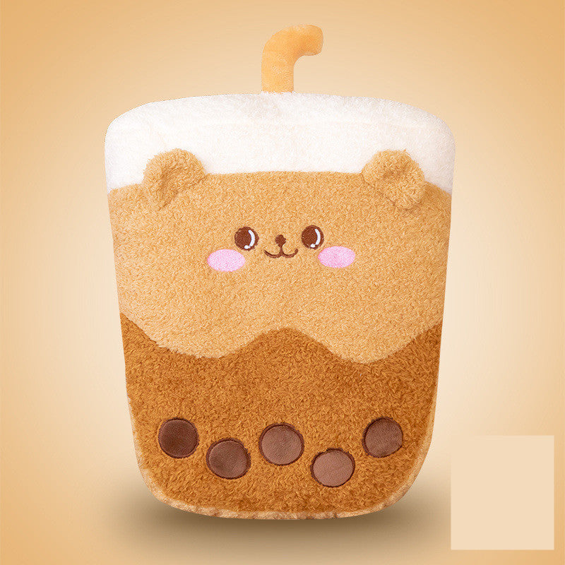 HKM-134163 Plush Milk Tea Hand Warmer - Cute Husky, Bear, and Pig Designs (30*40cm)
