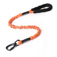 HKM-134291 Elastic Dog Traction Rope with Neoprene Handle and Zinc Alloy Chuck, Suitable for Medium to Large Dogs