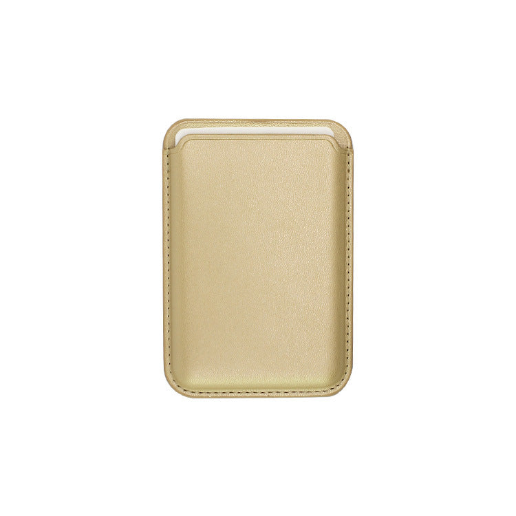 HKM-134419 Imitation Leather Magnetic Suction Card Sleeve for Desktop Use
