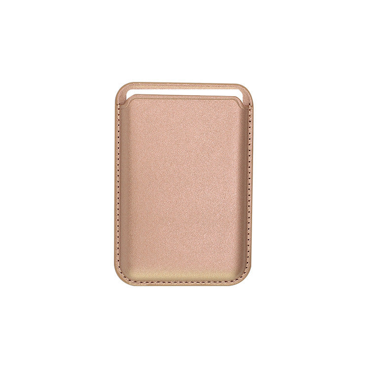 HKM-134419 Imitation Leather Magnetic Suction Card Sleeve for Desktop Use