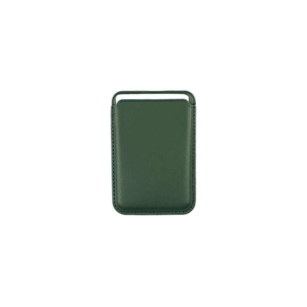 HKM-134419 Imitation Leather Magnetic Suction Card Sleeve for Desktop Use