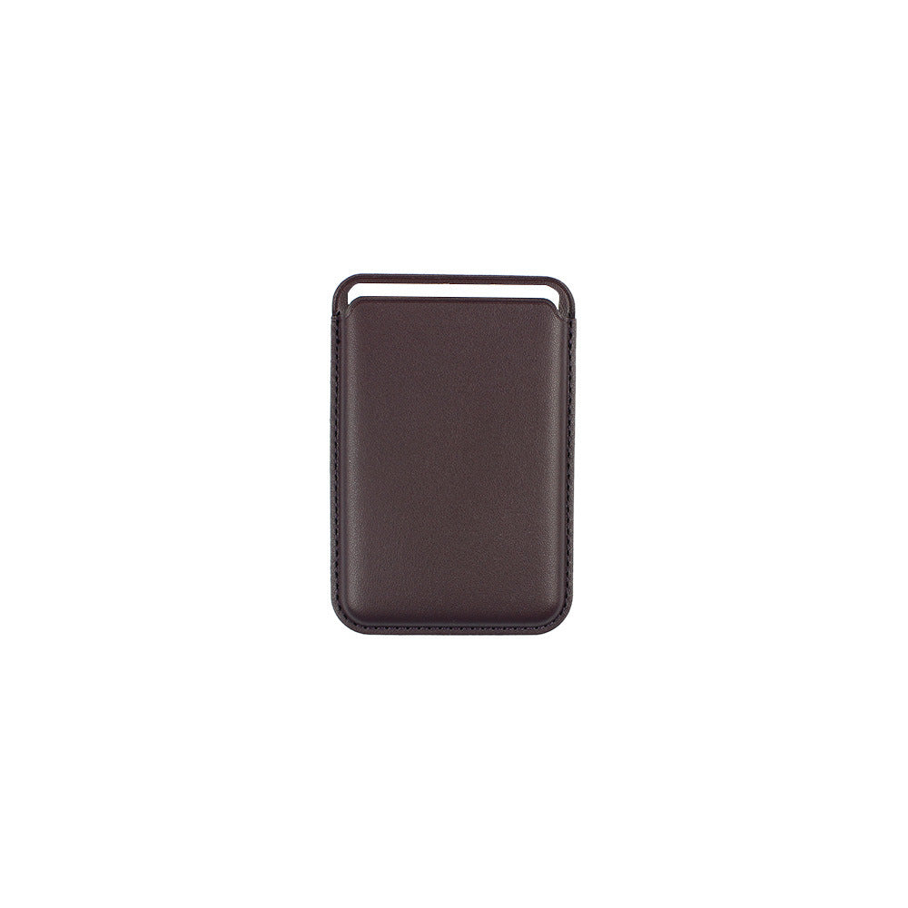 HKM-134419 Imitation Leather Magnetic Suction Card Sleeve for Desktop Use
