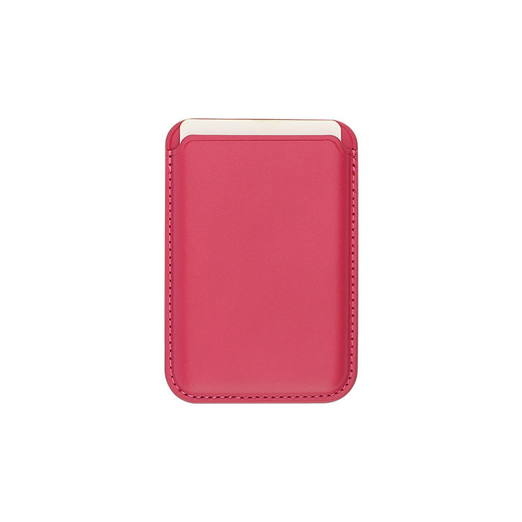 HKM-134419 Imitation Leather Magnetic Suction Card Sleeve for Desktop Use