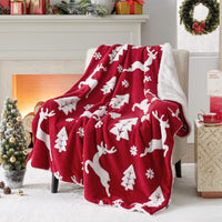 HKM-134483 Cozy Cartoon Corgi Dog Blanket in Multiple Sizes