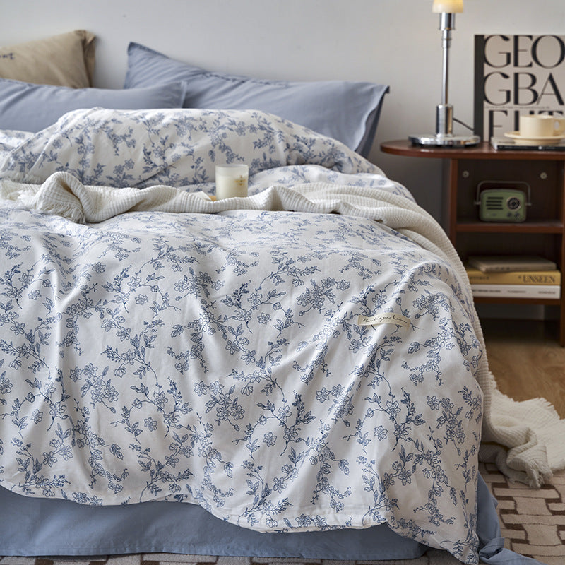 HKM-134483 Double-Layer Yarn Four-Piece Bedding Set in Various Sizes