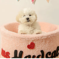 HKM-134611 Cozy Plush Teacup Dog Bed – Removable & Washable, All-Season Comfort