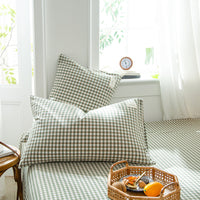 HKM-134611 Pastoral Style Cotton Pillowcase Set - 30x50cm, 40x60cm, 48x74cm