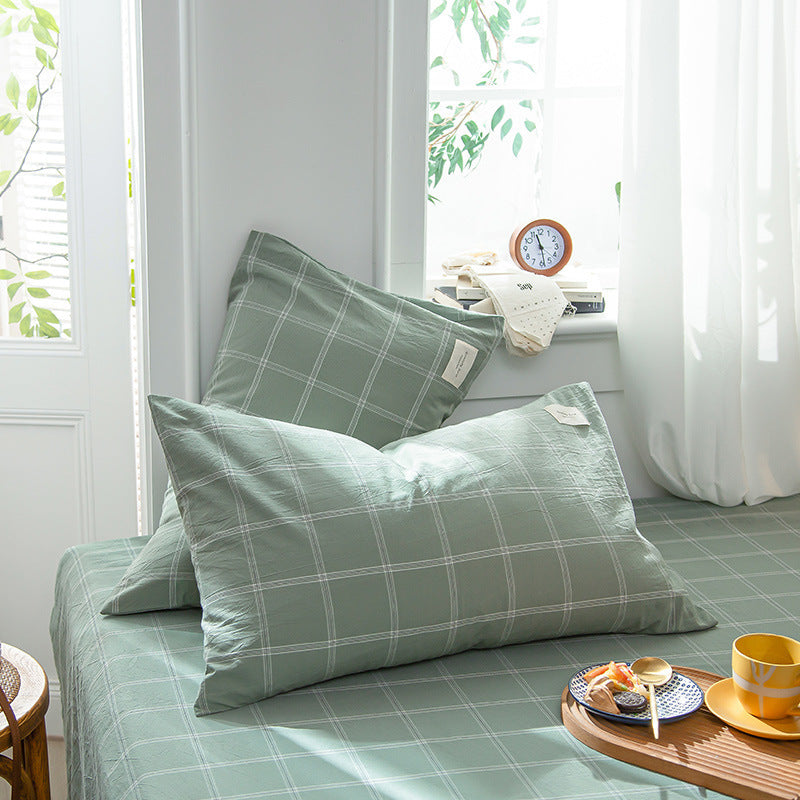 HKM-134611 Pastoral Style Cotton Pillowcase Set - 30x50cm, 40x60cm, 48x74cm
