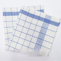 HKM-134739 Linen Cotton Yarn-Dyed Plaid Kitchen Towel in Blue - Fast Absorption and Durable Design