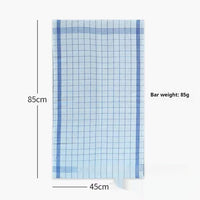 HKM-134739 Linen Cotton Yarn-Dyed Plaid Kitchen Towel in Blue - Fast Absorption and Durable Design
