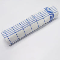 HKM-134739 Linen Cotton Yarn-Dyed Plaid Kitchen Towel in Blue - Fast Absorption and Durable Design