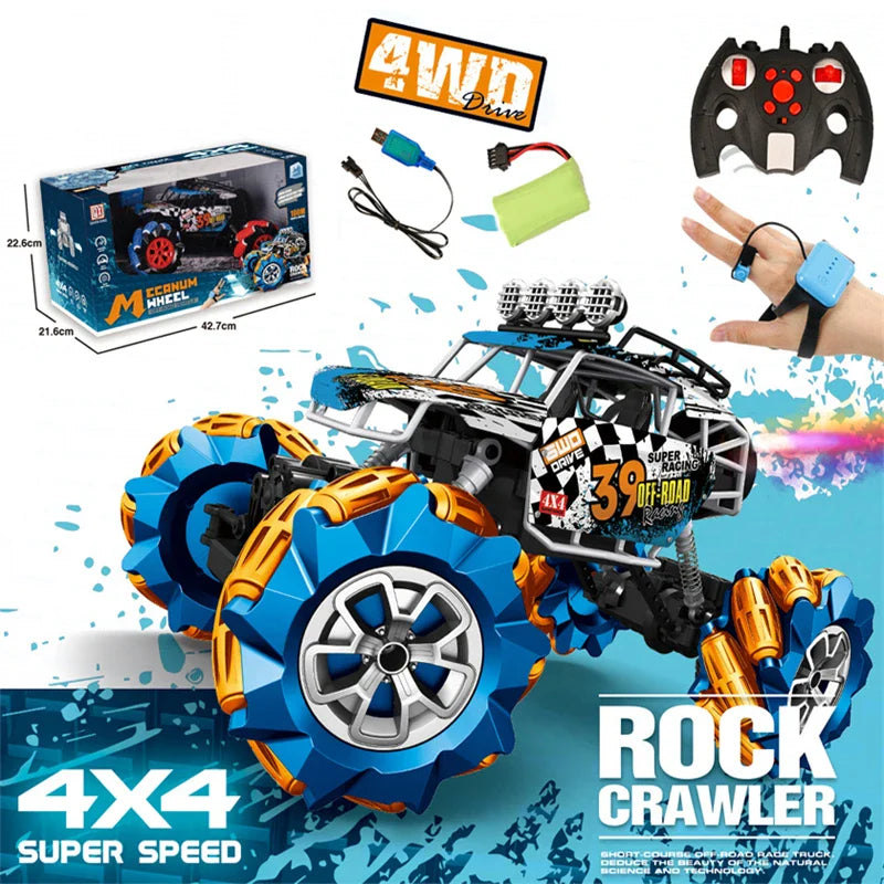 HKM-134739 Remote Control 1/12 Scale Alloy Stunt Wheel Off-Road Climbing Truck for Indoor/Outdoor Play