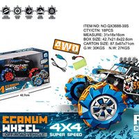 HKM-134739 Remote Control 1/12 Scale Alloy Stunt Wheel Off-Road Climbing Truck for Indoor/Outdoor Play