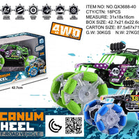 HKM-134739 Remote Control 1/12 Scale Alloy Stunt Wheel Off-Road Climbing Truck for Indoor/Outdoor Play