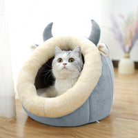 HKM-134867 Cat House Villa Enclosed Cat Supplies Bed