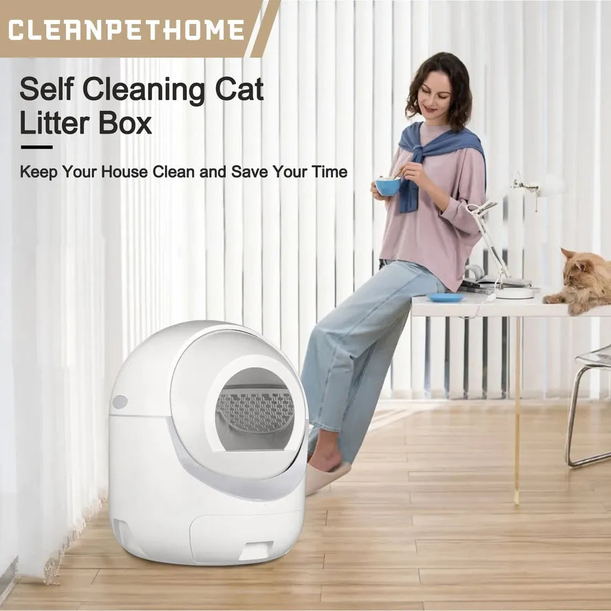 KTX-134931 Automatic Self-Cleaning Cat Litter Box with Smartphone App Control