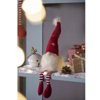 HKM-134931 Festive Christmas Gnomes Decorations - Set of 2 Table Ornaments for Holiday Cheer
