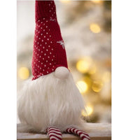 HKM-134931 Festive Christmas Gnomes Decorations - Set of 2 Table Ornaments for Holiday Cheer