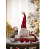 HKM-134931 Festive Christmas Gnomes Decorations - Set of 2 Table Ornaments for Holiday Cheer