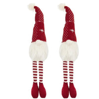 HKM-134931 Festive Christmas Gnomes Decorations - Set of 2 Table Ornaments for Holiday Cheer