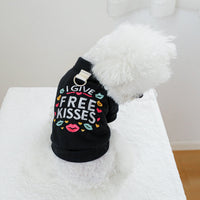 HKM-135123 Casual Cotton T-Shirt for Dogs in Pink and Gray, Two-Legged Design