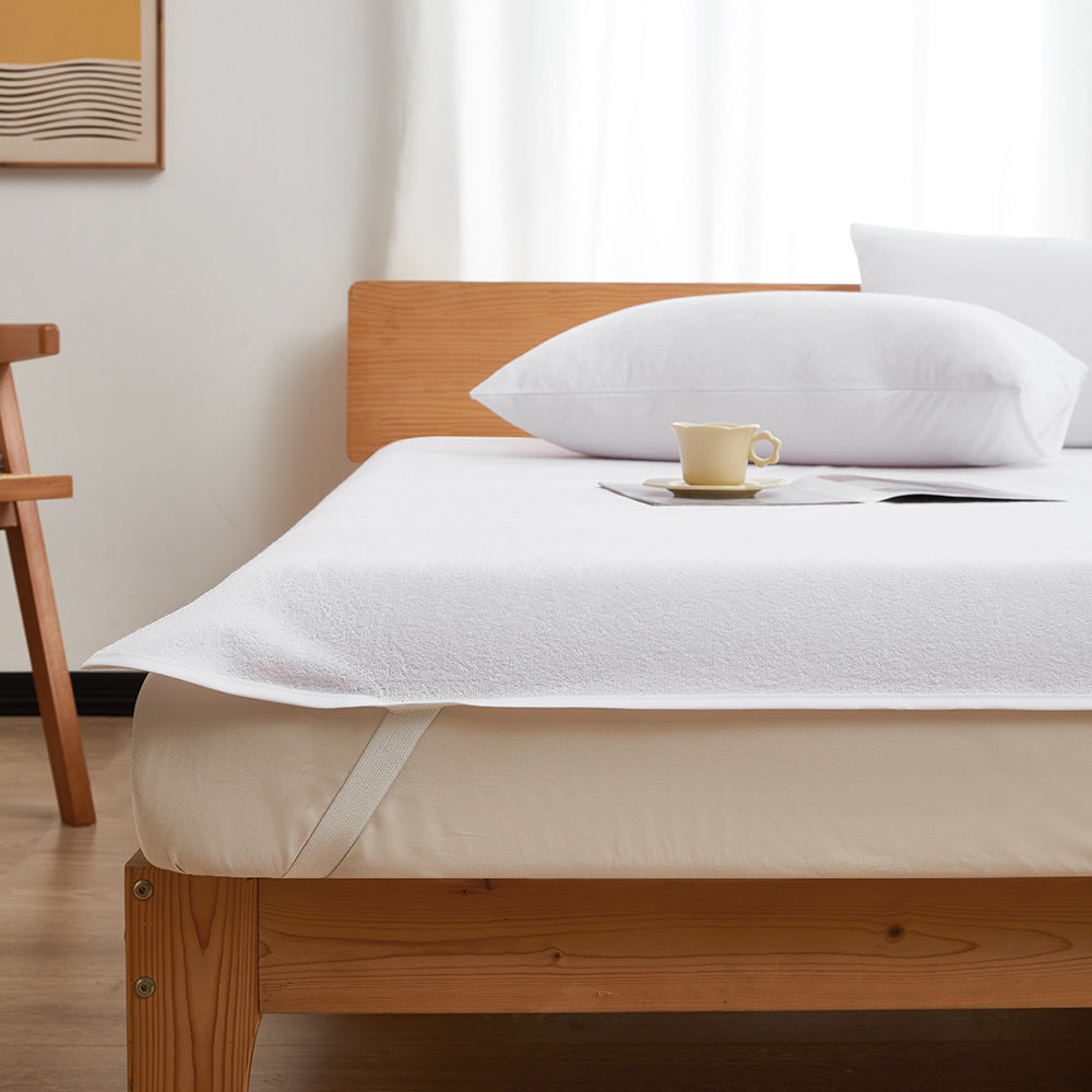 KTX-135123 Waterproof Lace-up Mattress Protector Bedspread in Solid Colors, Available in Multiple Sizes