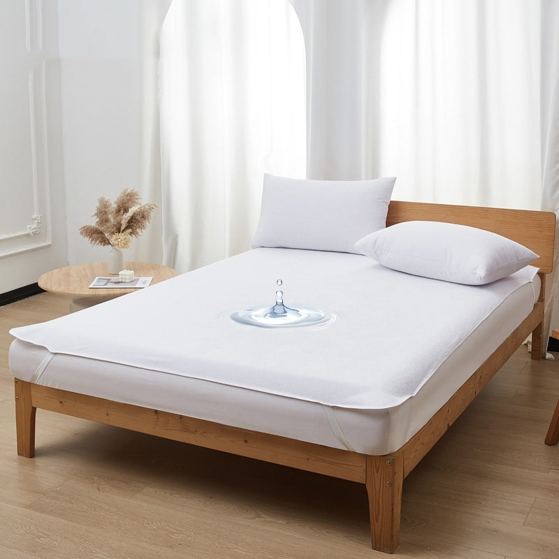 KTX-135123 Waterproof Lace-up Mattress Protector Bedspread in Solid Colors, Available in Multiple Sizes