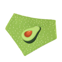 HKM-135315 Avocado Print Handmade Triangle Scarf for Dogs and Cats - Waterproof Polyester, Adjustable Sizes XS to XXL
