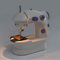 HKM-135315 Electric Mini Household Sewing Machine - Compact Sewing with Thread Cutter, Light, and Power Supply