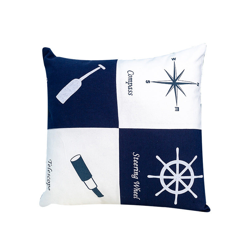 HKM-135443 Cute Cartoon Cushion with Deep Blue Ocean Design, 40x40cm, Cotton Cover and PP Cotton Filling