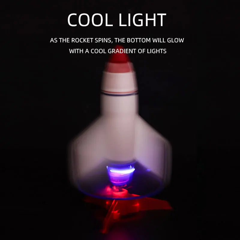 KTX-135571 Electric Motorized Rocket Launcher Toy for Kids - Mini EVA Foam Flying Space Rocket, Ages 3+