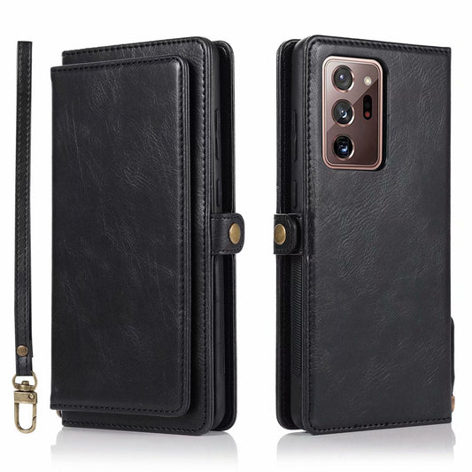 HKM-135571 Samsung S21 Series Crazy Horse Pattern Magnetic Buckle Leather Wallet Case