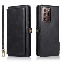 HKM-135571 Samsung S21 Series Crazy Horse Pattern Magnetic Buckle Leather Wallet Case