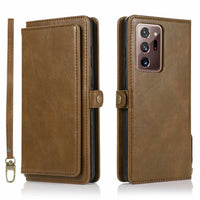 HKM-135571 Samsung S21 Series Crazy Horse Pattern Magnetic Buckle Leather Wallet Case