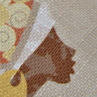 HKM-135635 Ethnic Style White Cai Li Cloth Cushion Cover, 40x60CM for Living Room & Bedroom