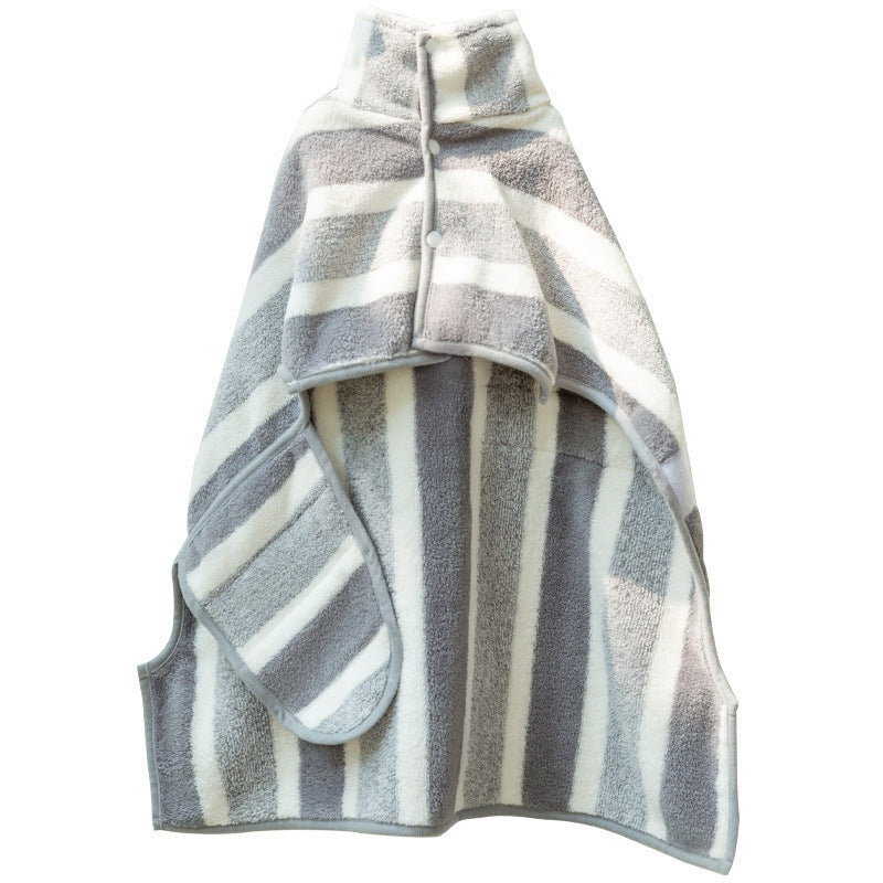 HKM-135891 Extra Large Quick-Drying Dog and Cat Bathrobe in Corn Velvet - Milo Grey, Oli Pink, Pau Brown