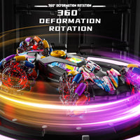 HKM-135891 Gesture Sensing Dual Remote Control Stunt Car with Light and Music, Transforming 4WD Drift Vehicle for Indoor Outdoor Play