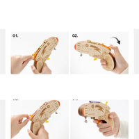 HKM-135955 Interactive Cat Teaser Stick with Rubber Bands – Plywood and Acrylic Construction