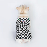HKM-136083 Stylish Black and White Cotton Dog Vest for Pets - Available in Various Sizes