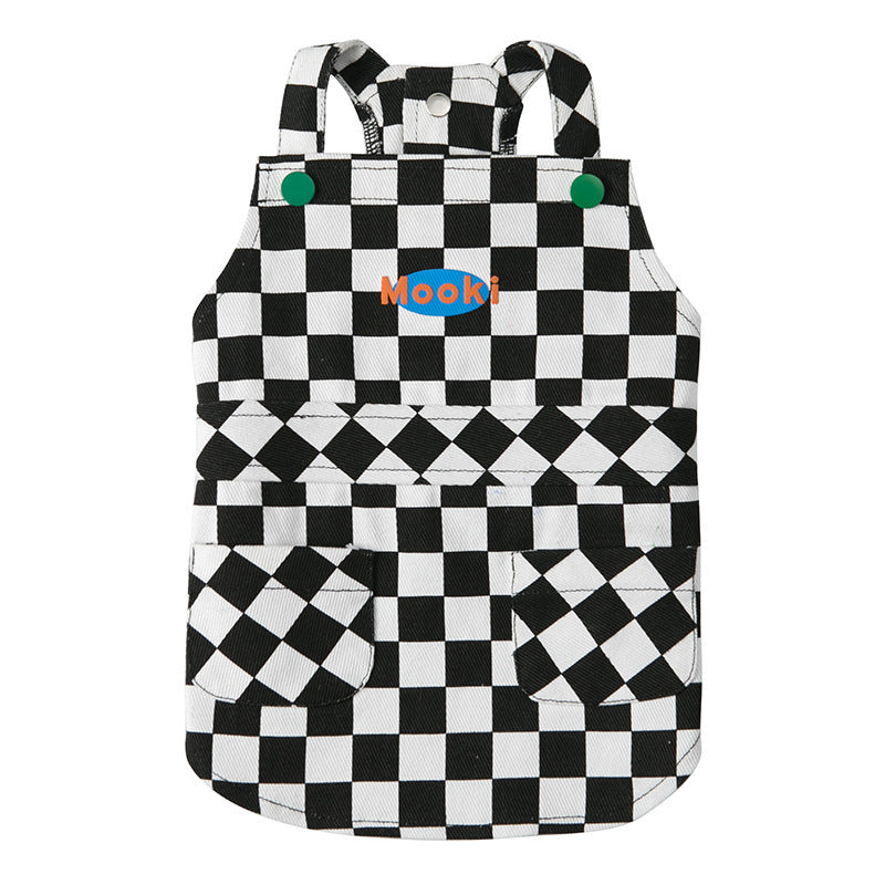 HKM-136083 Stylish Black and White Cotton Dog Vest for Pets - Available in Various Sizes