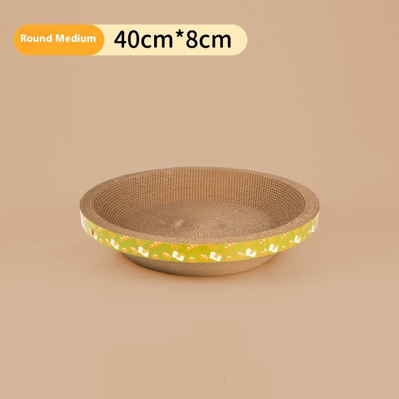 HKM-136275 Integrated Cat Scratch Board and Nest – Corrugated Paper Cat Toy in Various Sizes