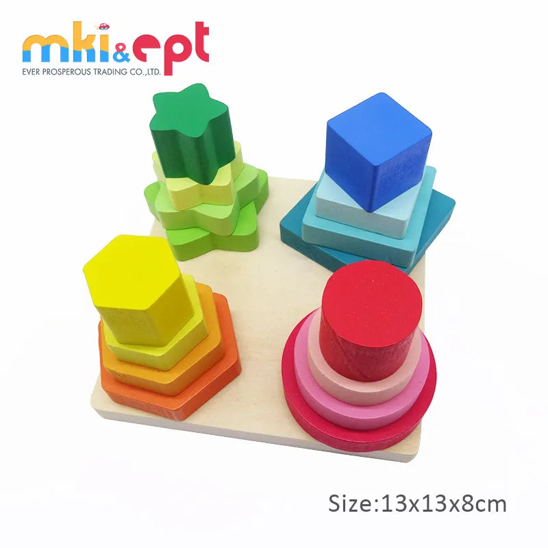 HKM-136275 Wooden Shape Sorter Toy for Kids – Montessori Educational Block Toy for Ages 2 to 4